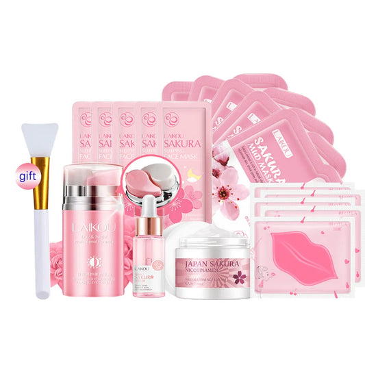 Sakura Set Whitening Cream 24k Serum Skin Care Kit