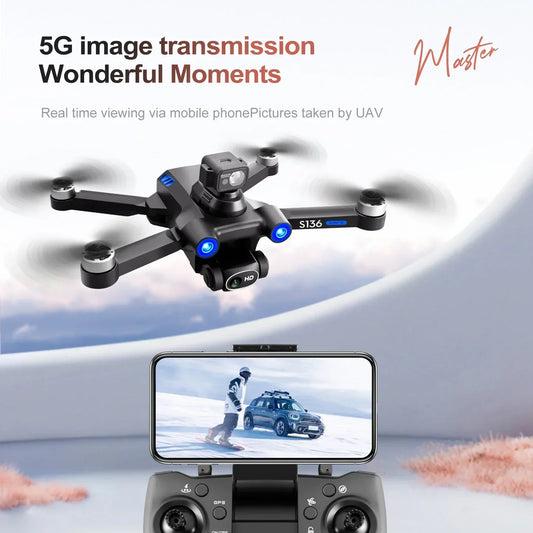 S136 GPS Rc Drone 4K HD Dual Camera