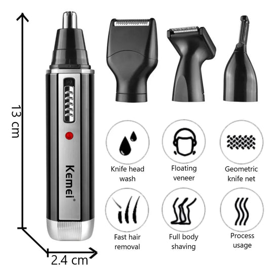 4in1 Rechargeable Nose & Beard Trimmer