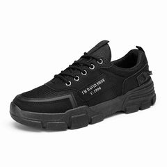 Wear-Resistant Trendy Black Sneakers